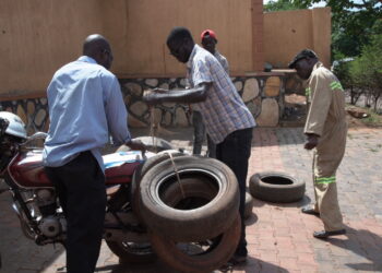 Meet the men scaling up informal jobs in Kampala through tyre recycling